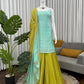 Chinon Silk Sequence Work Kurta Set with Palazzo & Dupatta – Elegant Festive Wear