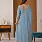 Chinon Silk Sharara Set With Sequin Embroidery