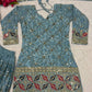 Chinon Silk Sharara Set With Sequin Embroidery