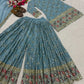 Chinon Silk Sharara Set With Sequin Embroidery
