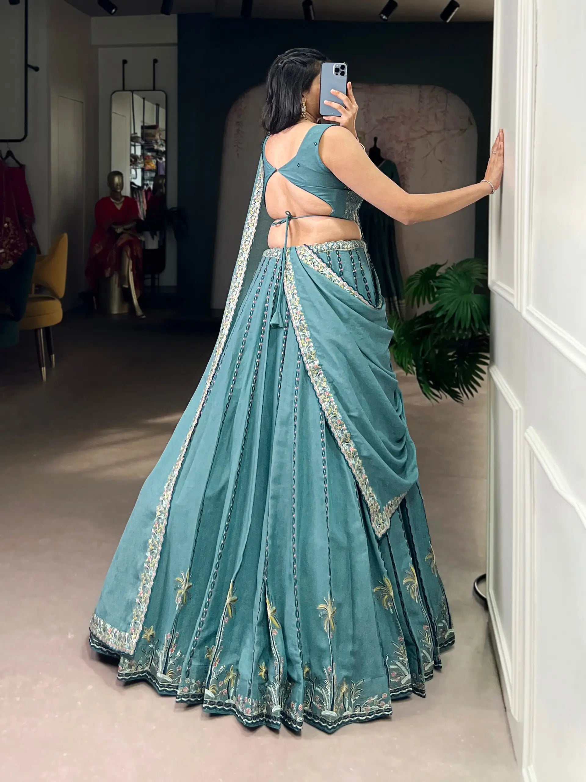 Chocolate Crush Embroidered Lehenga Choli for Wedding & Festive Wear