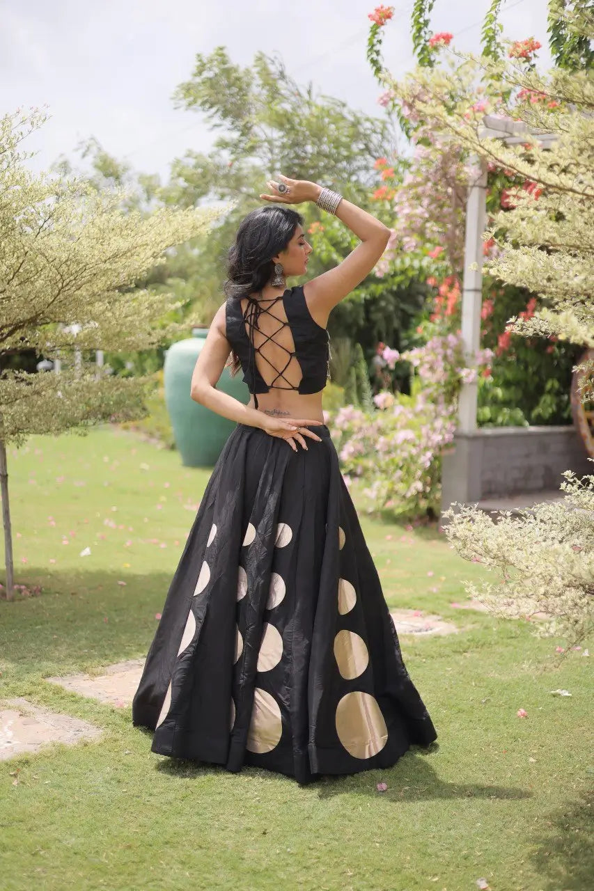 Circle Gota Mirror Lehenga Set