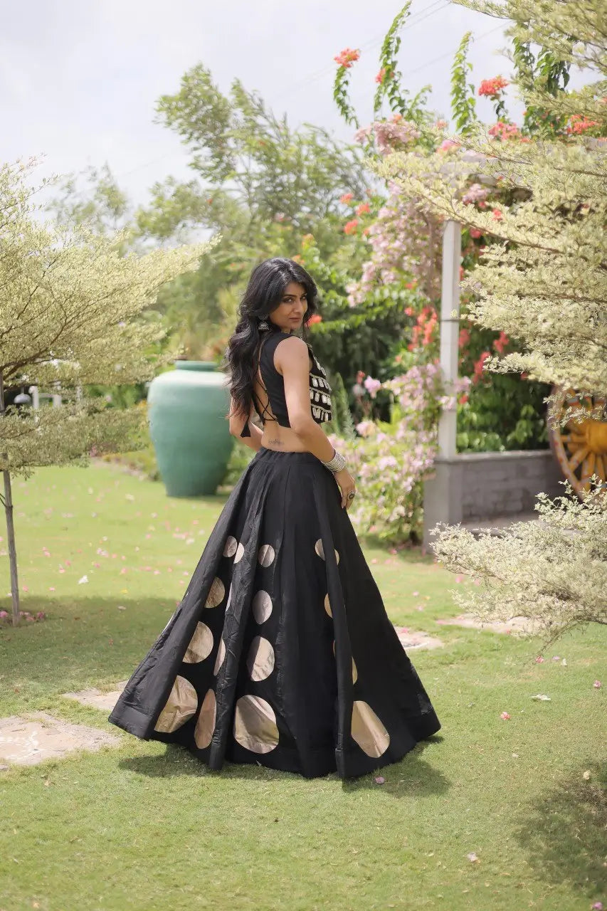 Circle Gota Mirror Lehenga Set