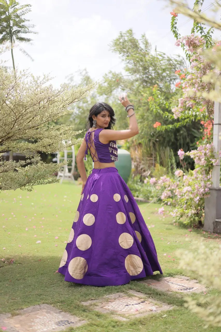 Circle Gota Mirror Lehenga Set