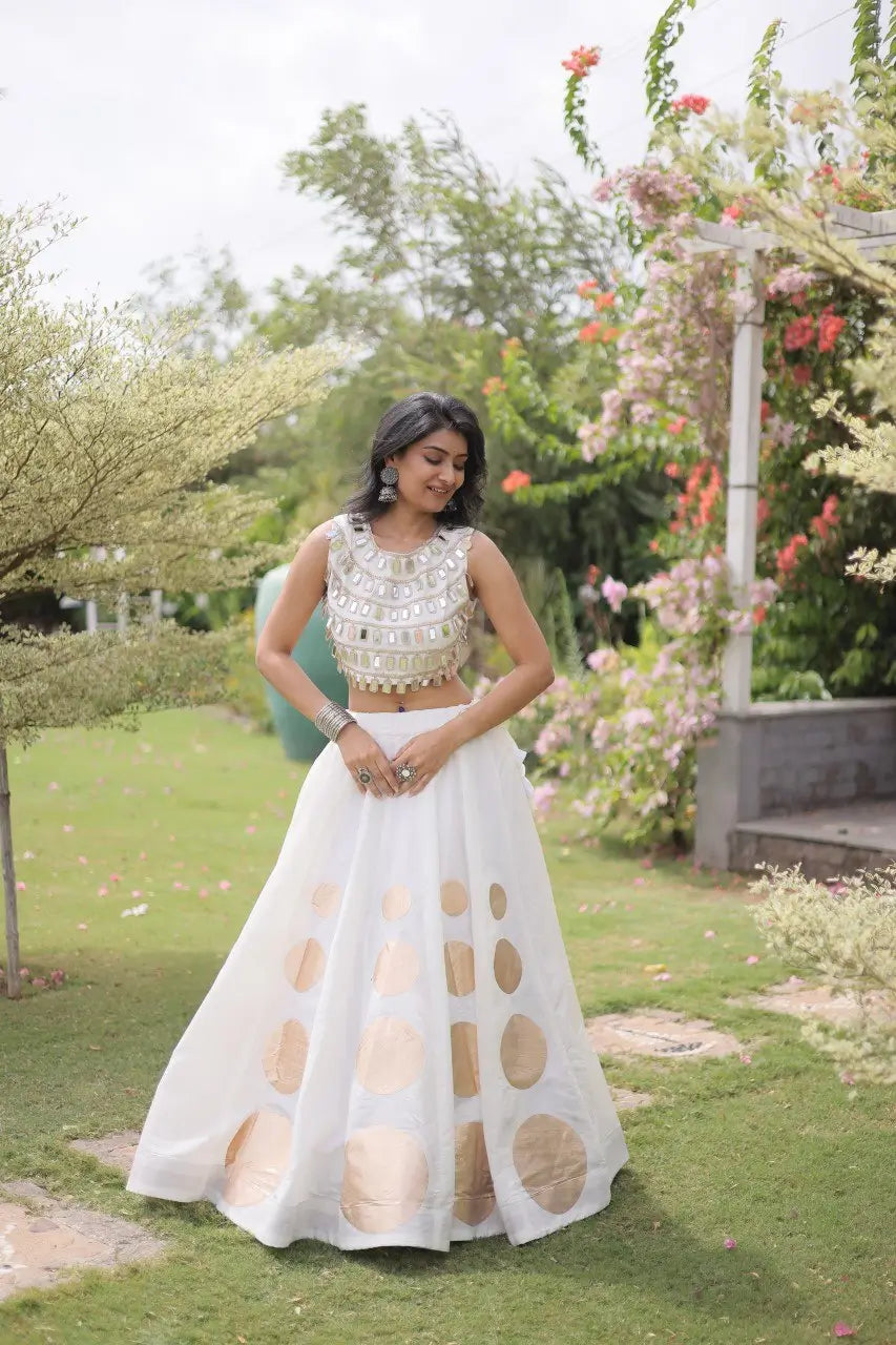 Circle Gota Mirror Lehenga Set