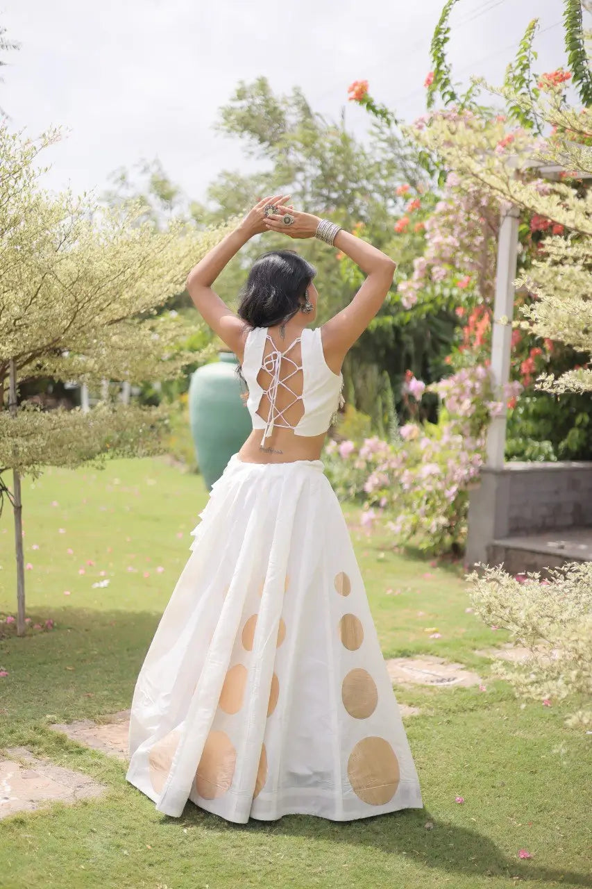 Circle Gota Mirror Lehenga Set