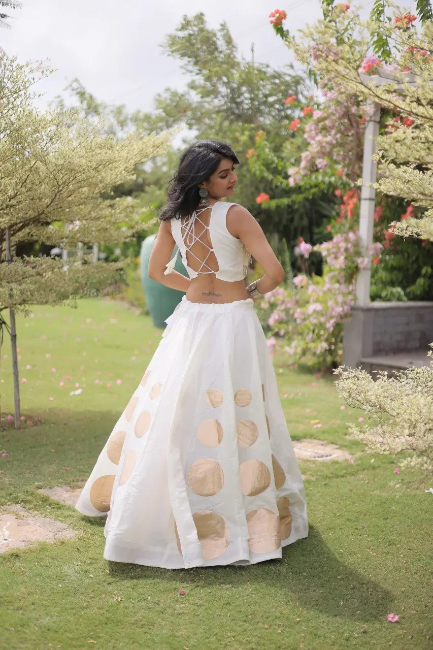 Circle Gota Mirror Lehenga Set