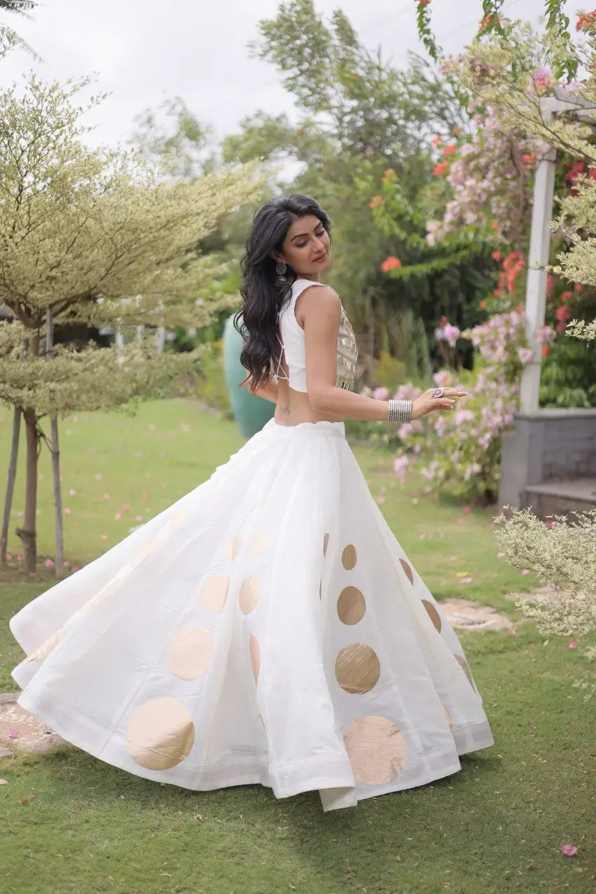 Circle Gota Mirror Lehenga Set