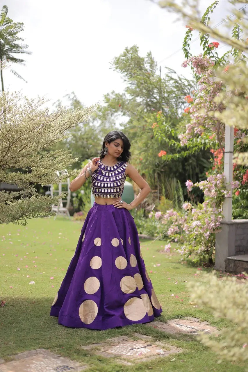 Circle Gota Mirror Lehenga Set