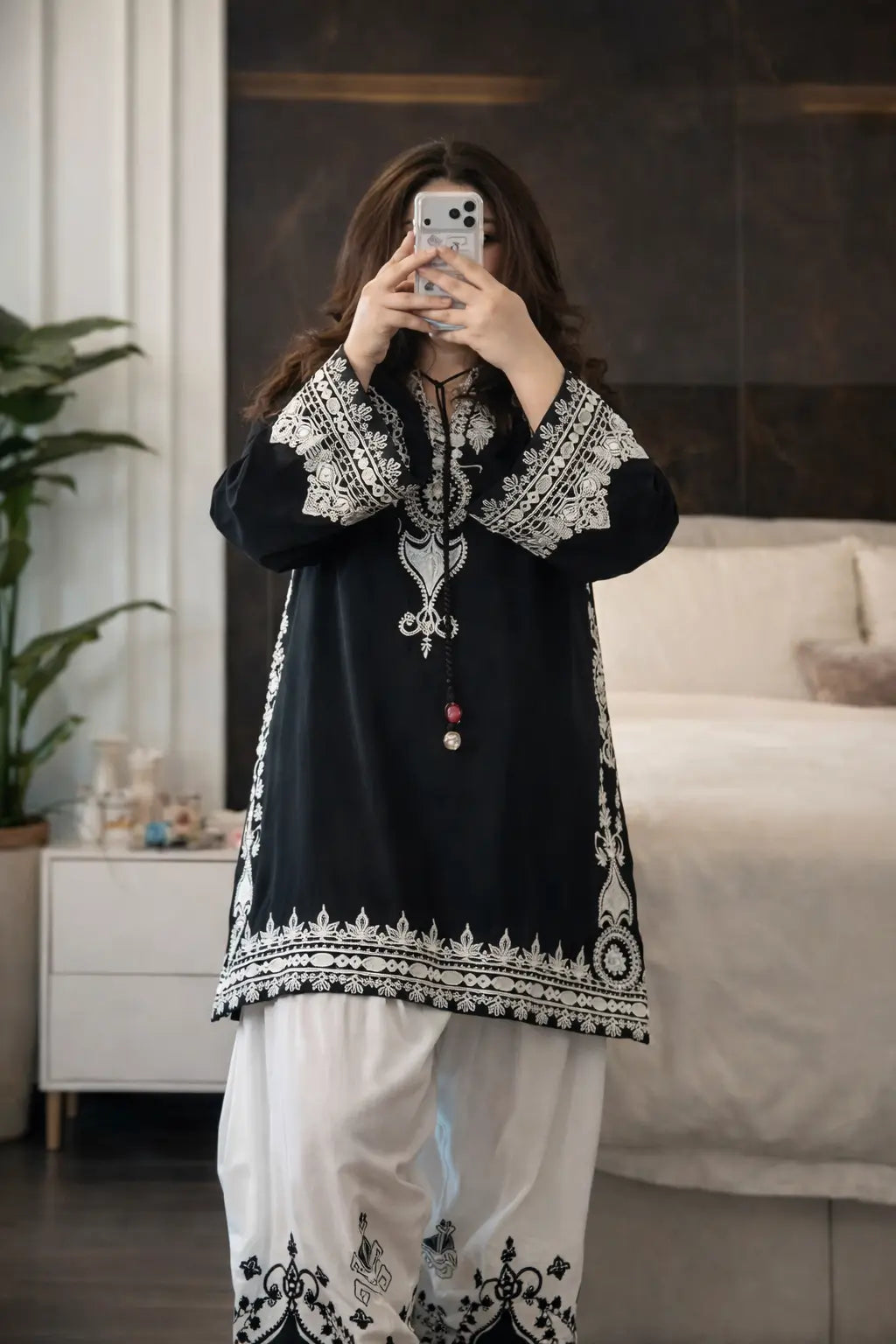 Classic Embroidered Farshi Suit Set for Festive and Traditional Wear