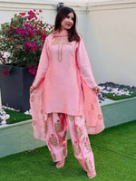 Classic Embroidered Silk Kurta Farshi Set for Festive and Traditional Wear