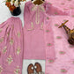Classic Embroidered Silk Kurta Farshi Set for Festive and Traditional Wear