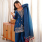 Cobalt Fendi Silk Zari Embroidery Kurta Set