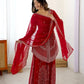 Cobalt Silver Sequin Sharara Set
