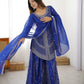 Cobalt Silver Sequin Sharara Set