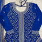 Cobalt Silver Sequin Sharara Set