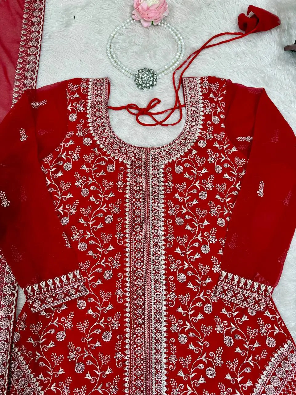 Cobalt Silver Sequin Sharara Set