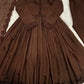 Cocoa Roman Silk Anarkali Gown with Dupatta