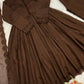 Cocoa Roman Silk Anarkali Gown with Dupatta