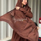 Cocoa Roman Silk Anarkali Gown with Dupatta