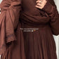 Cocoa Roman Silk Anarkali Gown with Dupatta