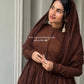Cocoa Roman Silk Anarkali Gown with Dupatta