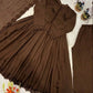 Cocoa Roman Silk Anarkali Gown with Dupatta