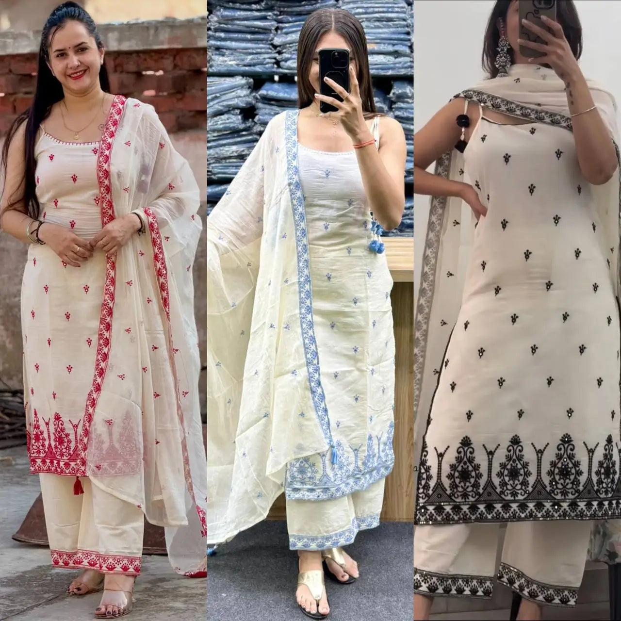 Contrast Border Booti Suit