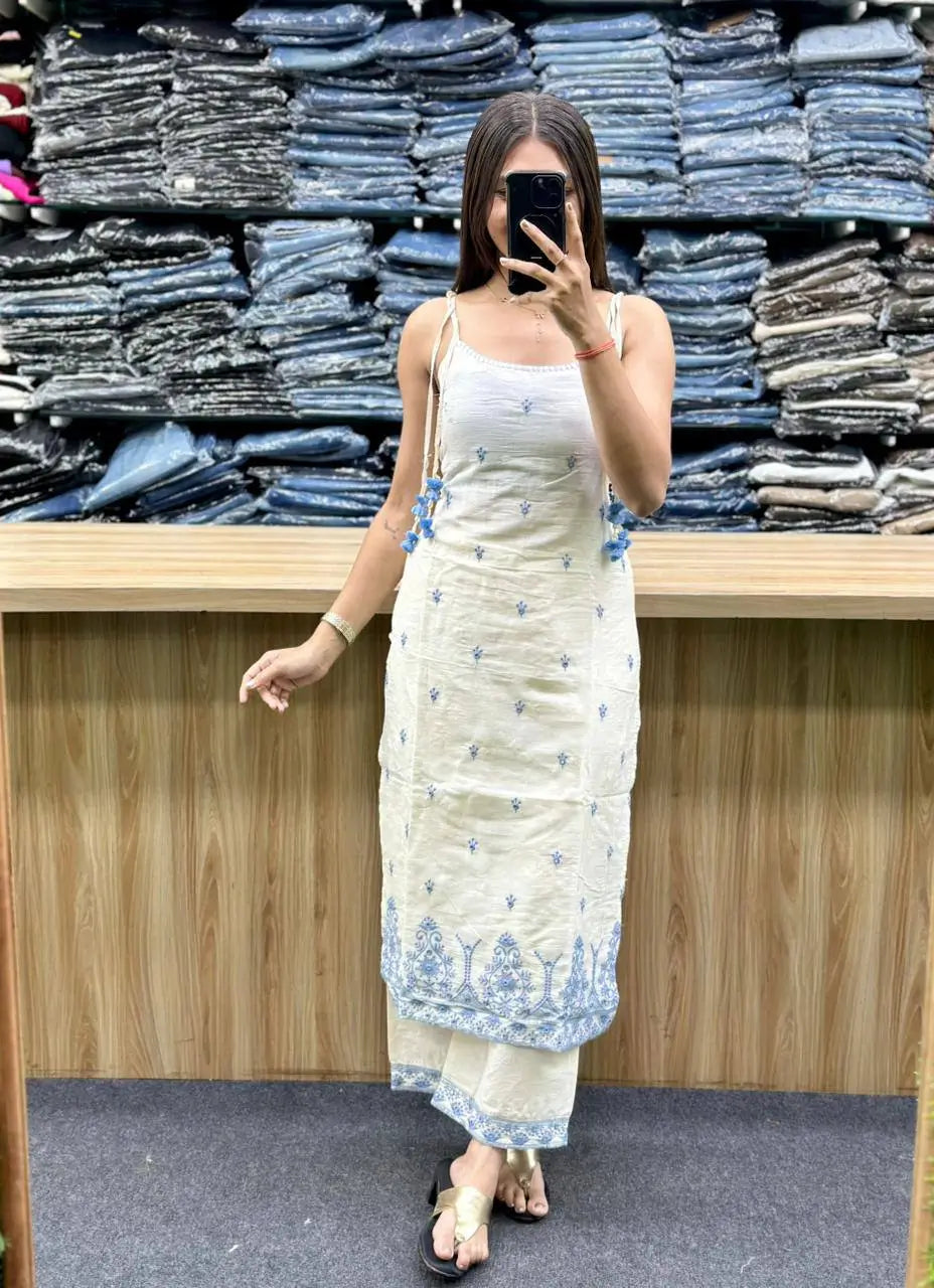 Contrast Border Booti Suit