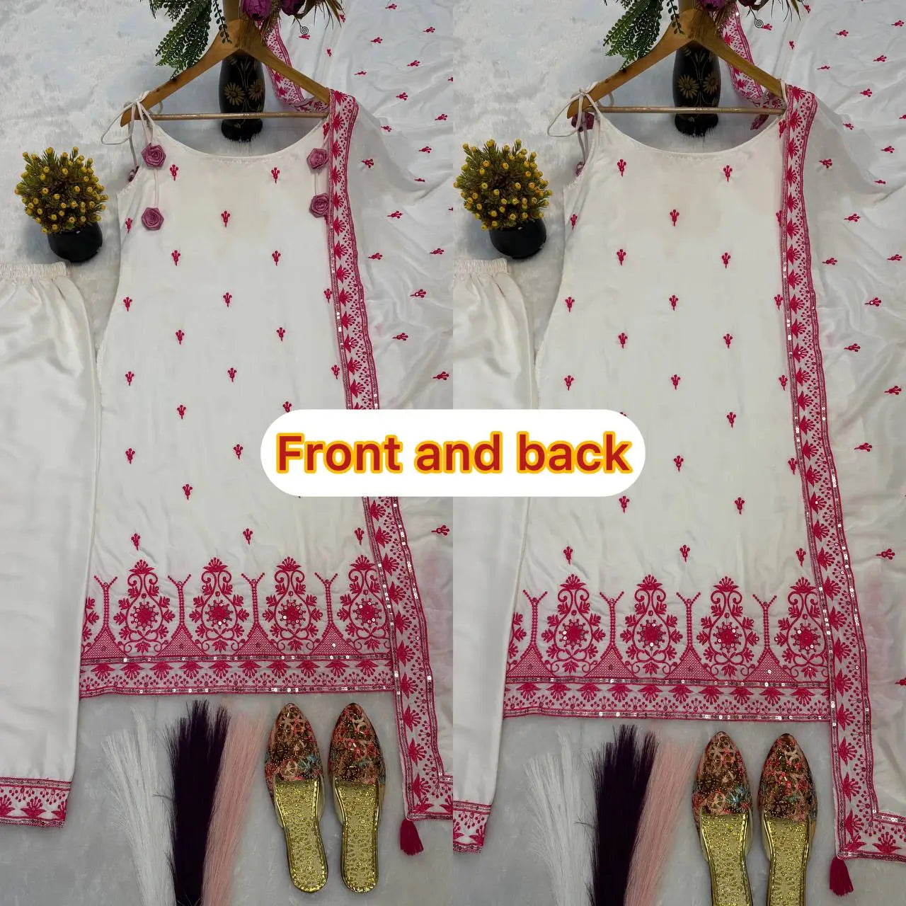 Contrast Border Booti Suit