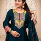 Contrast Cuff Anarkali Kurta