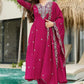 Contrast Cuff Anarkali Kurta