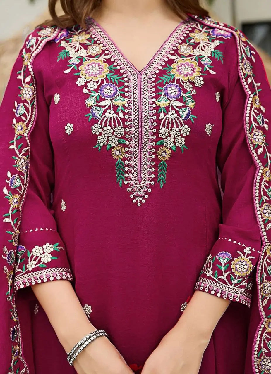 Contrast Cuff Anarkali Kurta