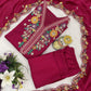 Contrast Cuff Anarkali Kurta