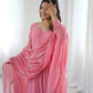 Coral Paisley Sequin Anarkali