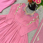 Coral Paisley Sequin Anarkali
