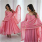 Coral Paisley Sequin Anarkali