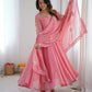 Coral Paisley Sequin Anarkali