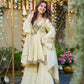 Cosmos Fabric Mirror Work Anarkali Plazo Set