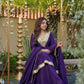 Cosmos Fabric Mirror Work Anarkali Plazo Set