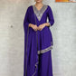 Cosmos Fabric Mirror Work Anarkali Plazo Set