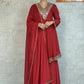 Cosmos Fabric Mirror Work Anarkali Plazo Set