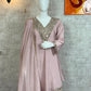 Cosmos Fabric Mirror Work Anarkali Plazo Set