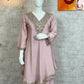Cosmos Fabric Mirror Work Anarkali Plazo Set