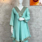 Cosmos Fabric Mirror Work Anarkali Plazo Set