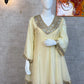 Cosmos Fabric Mirror Work Anarkali Plazo Set