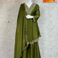 Cosmos Fabric Mirror Work Anarkali Plazo Set