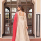 Cosmos Jacquard Designer Gown with Bandhani Print Dupatta | Pearl Beads Embroidery | Wedding & Festive Wear