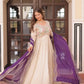 Cosmos Jacquard Designer Gown with Bandhani Print Dupatta | Pearl Beads Embroidery | Wedding & Festive Wear