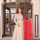 Cosmos Jacquard Designer Gown with Bandhani Print Dupatta | Pearl Beads Embroidery | Wedding & Festive Wear